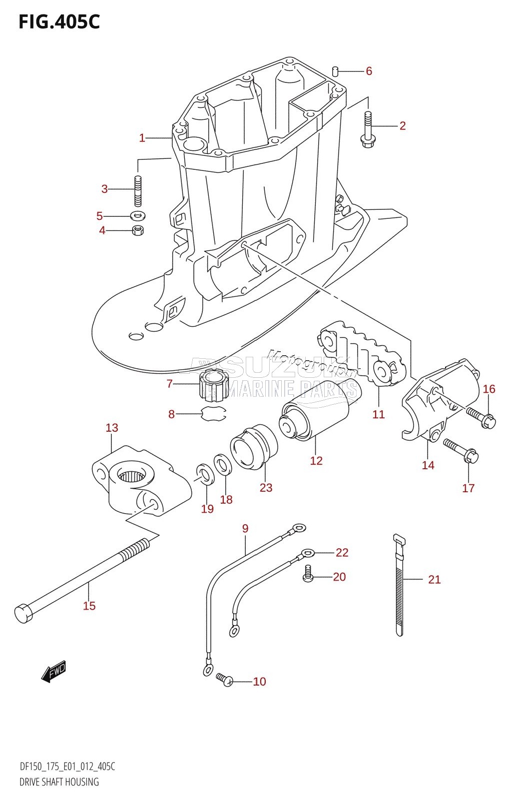 DRIVE SHAFT HOUSING (DF150Z:E01)