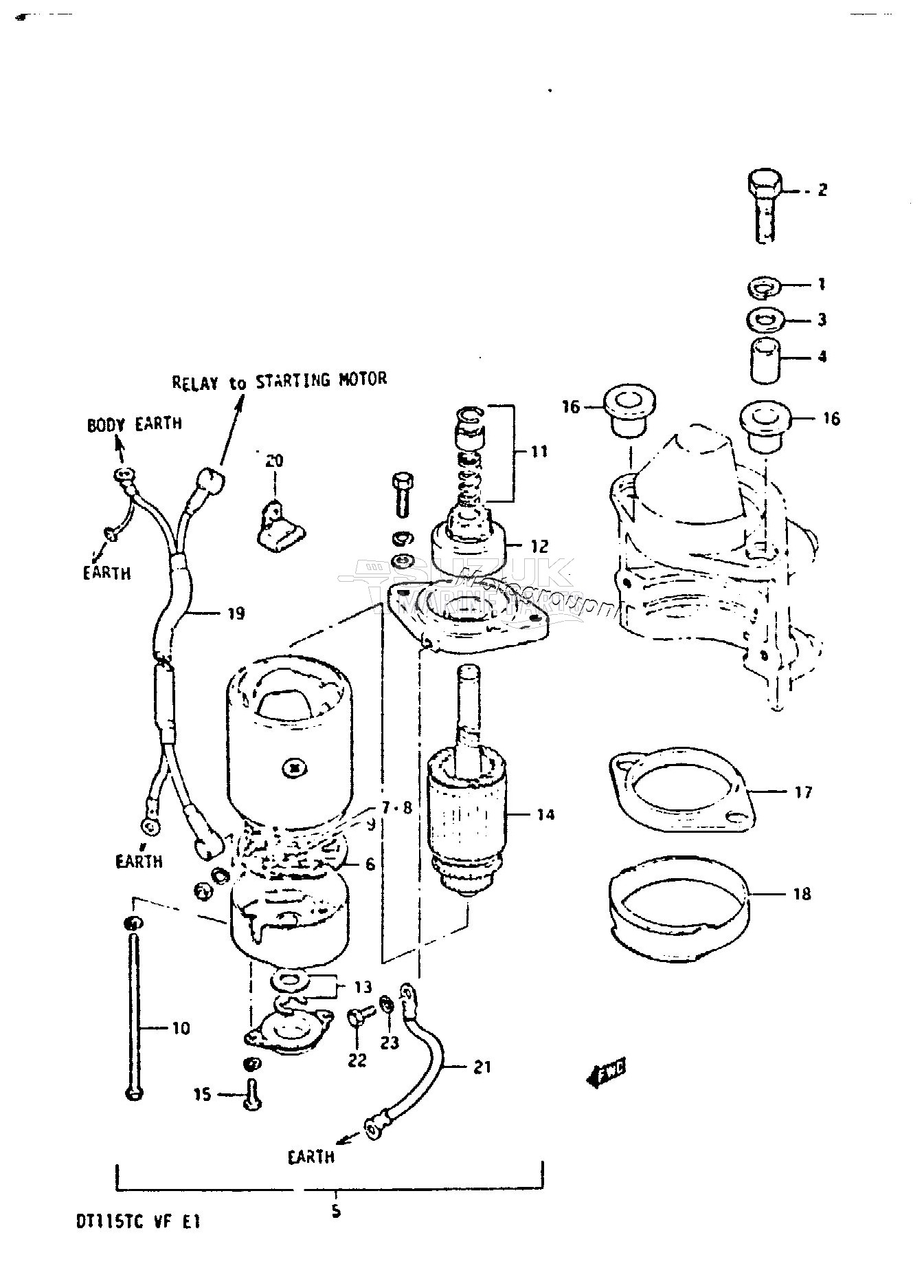 STARTING MOTOR (MODEL QD /​ VE)