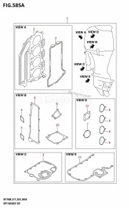 DF100C From 10005F-440001 (E01)  2024 drawing OPT:GASKET SET