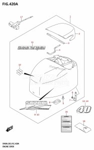 DF60A From 06002F-210001 (E03)  2012 drawing ENGINE COVER (DF40A:E03)