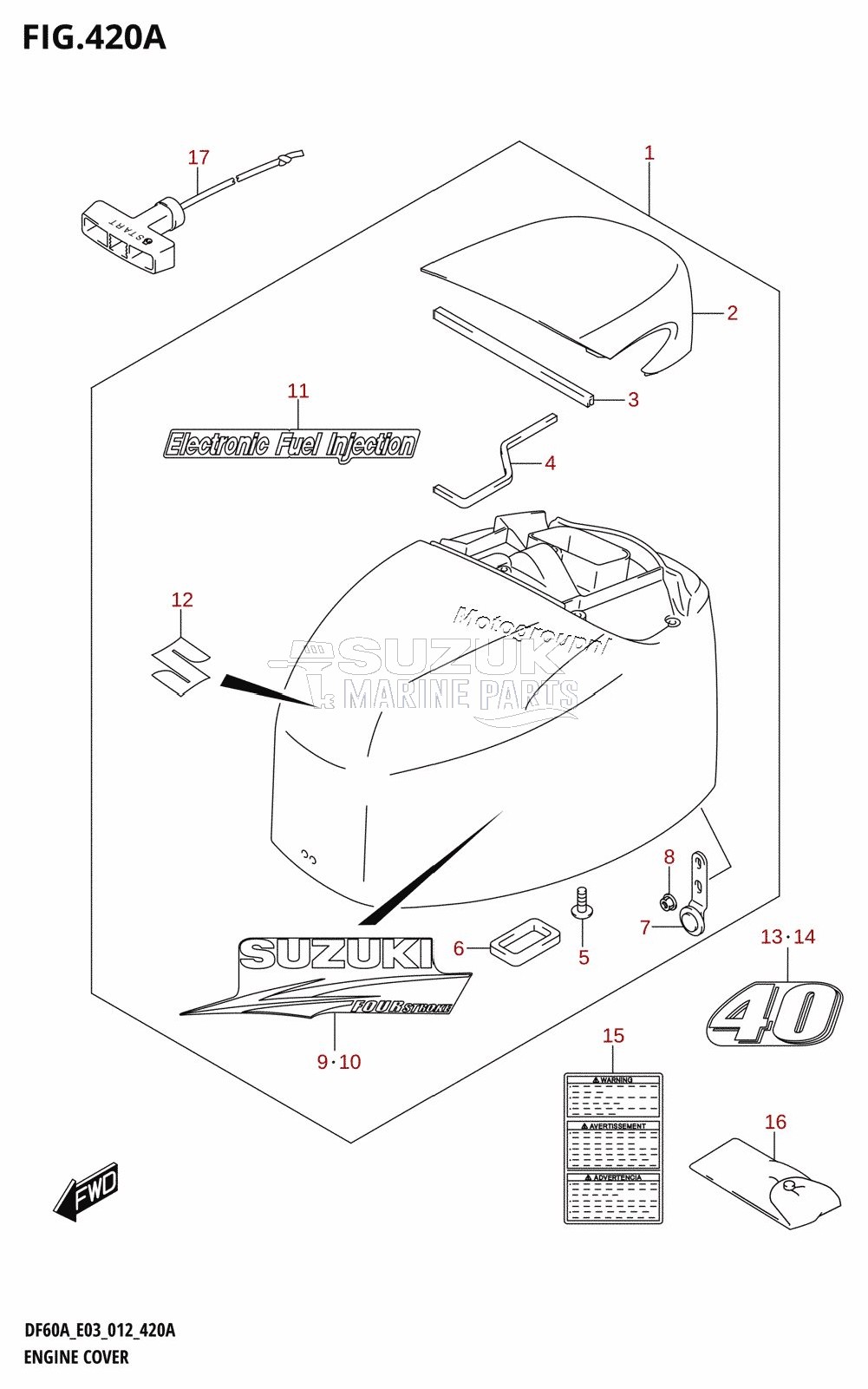 ENGINE COVER (DF40A:E03)