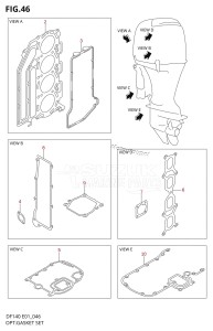 DF140 From 14001Z-880001 (E01 E40)  2008 drawing OPT:GASKET SET