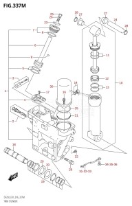 DF225Z From 22503Z-610001 (E01 E40)  2016 drawing TRIM CYLINDER (DF250Z:E40)