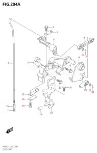 06003F-240001 (2022) 60hp E11 E40-Gen. Export 1-and 2 (DF60AVT  DF60AVT  DF60AVTH  DF60AVTH) DF60A drawing CLUTCH SHAFT (SEE NOTE)