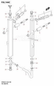 DF300B From 30003F-440001 (E11)  2024 drawing FUEL INJECTOR (E40)