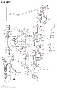 DF225T From 22503F-410001 (E01 E40)  2014 drawing FUEL PUMP /​ FUEL VAPOR SEPARATOR (DF250T:E40)