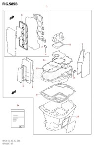 DF175Z From 17502Z-210001 (E03)  2012 drawing OPT:GASKET SET (DF150Z:E03)