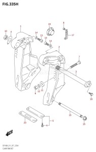 DF115A From 11503F-710001 (E11 E40)  2017 drawing CLAMP BRACKET (DF140AZ:E11)