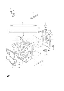 Outboard DF 9.9 drawing Cylinder Head