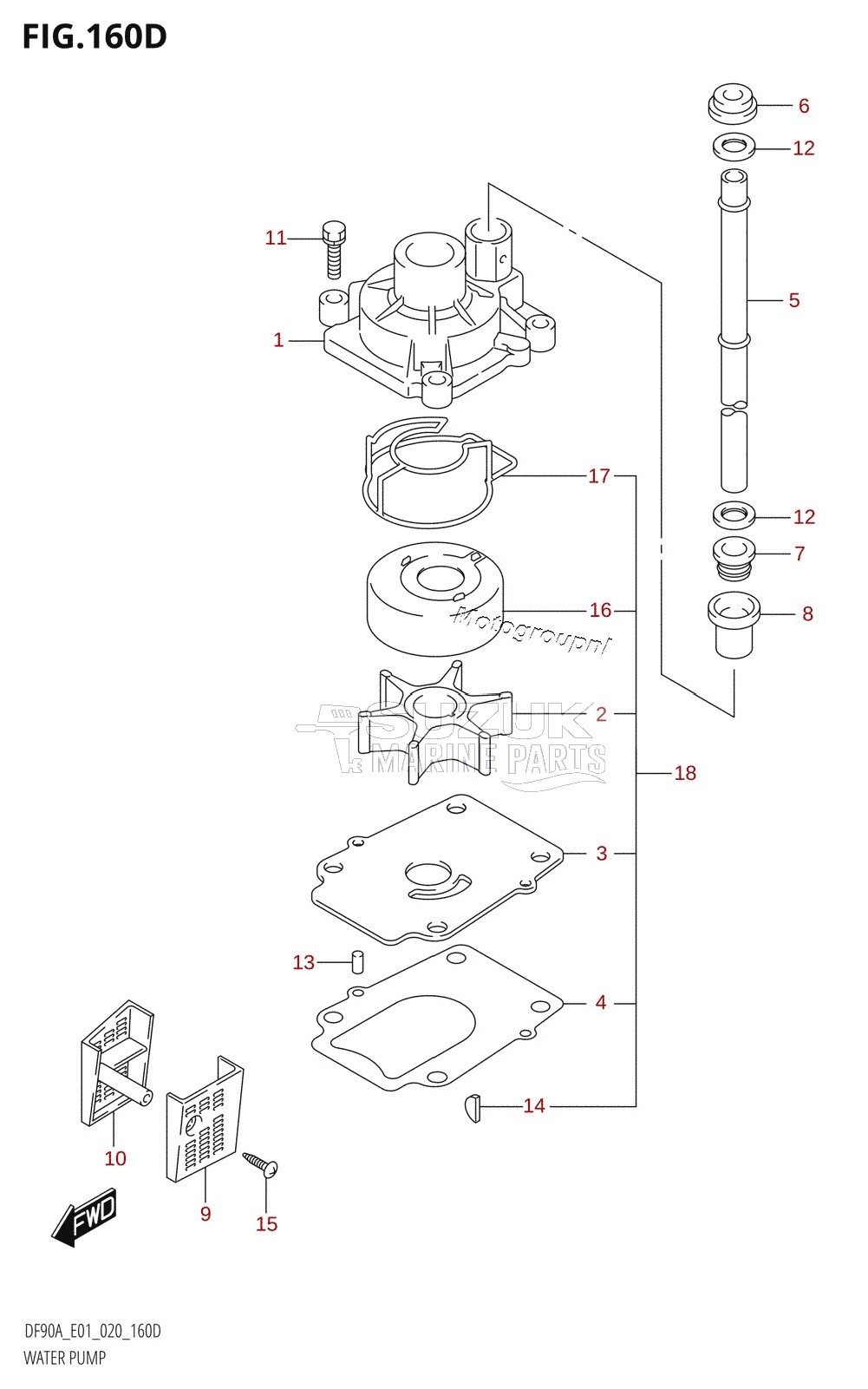 WATER PUMP (DF90A:E01)