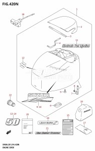 DF50A From 05004F-410001 (E01)  2014 drawing ENGINE COVER (DF50AVT:E01)