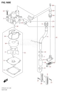 DF140A From 14003F-510001 (E01 E40)  2015 drawing WATER PUMP (DF115AZ:E40)