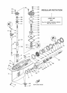 F150AETL drawing PROPELLER-HOUSING-AND-TRANSMISSION-1