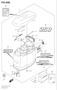 22503Z-610001 (2016) 225hp E03-USA (DF225Z) DF225Z drawing ENGINE COVER (DF250Z:E03)