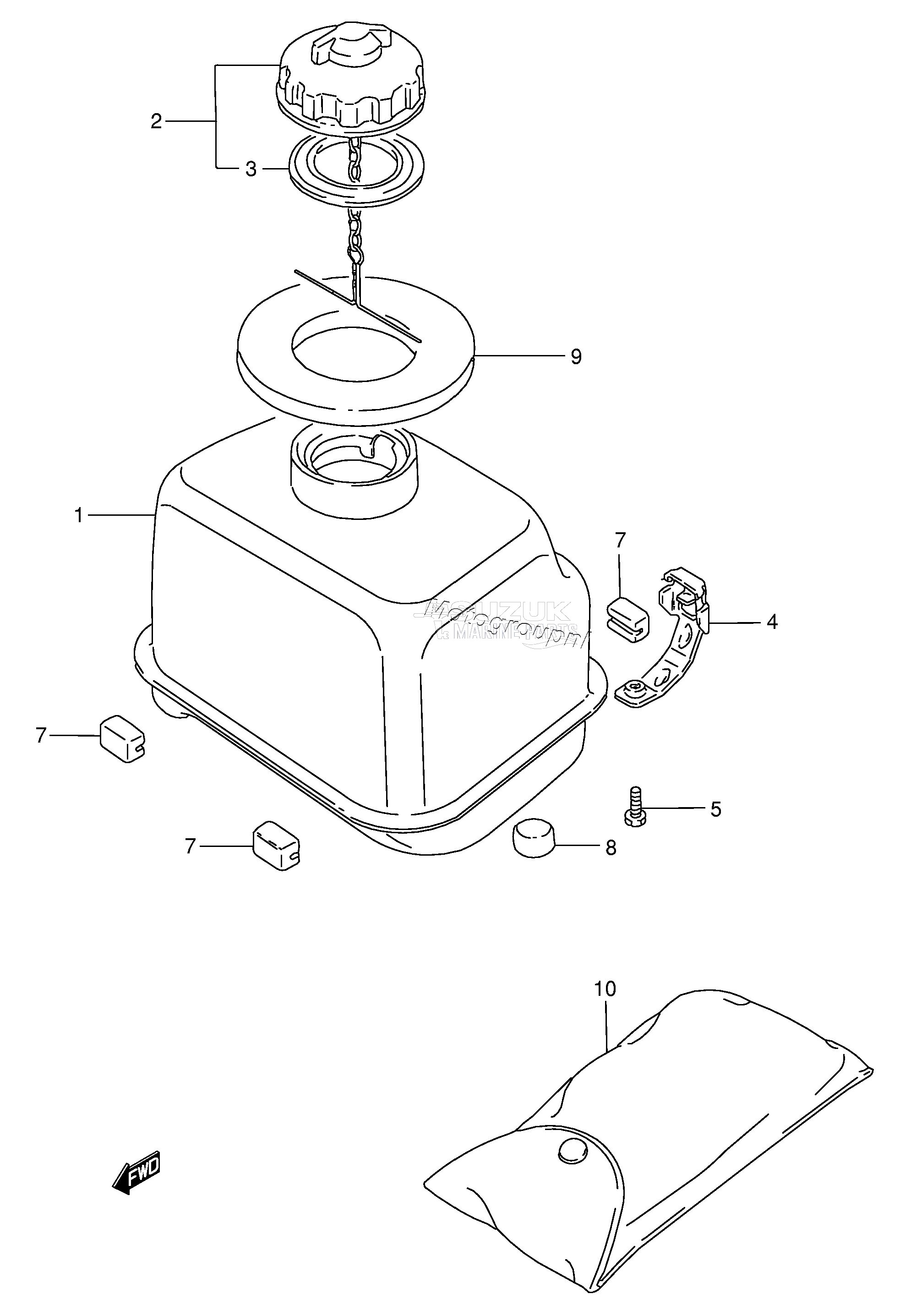 FUEL TANK (DT4,W /​ TANK)