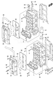 DF 250 drawing Cylinder Head SS Model