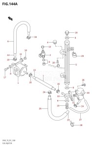 DF70 From 07001F-510001 (E01 E40)  2005 drawing FUEL INJECTOR (W,X)