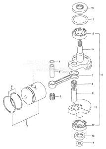 DT4 From 00402-651001 ()  1996 drawing CRANKSHAFT (DT5Y)