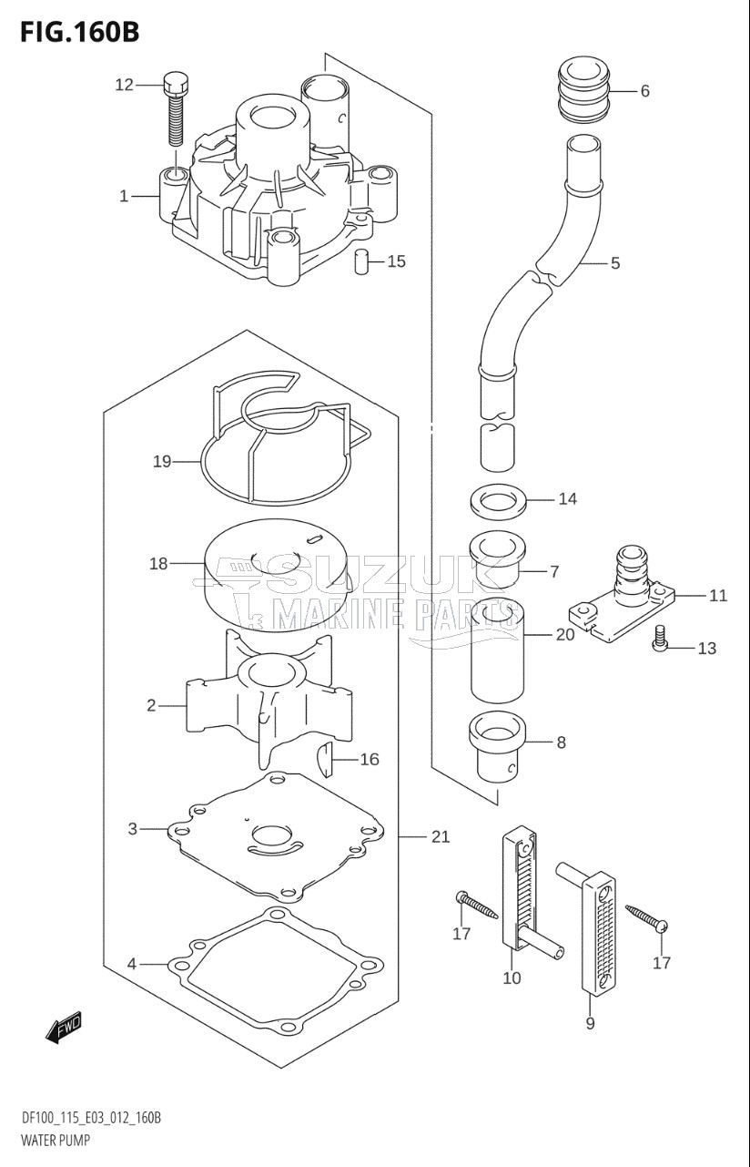 WATER PUMP (DF115T:E03)