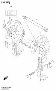 DF40A From 04003F-210001 (E01)  2012 drawing CLAMP BRACKET (DF60AQH:E40)