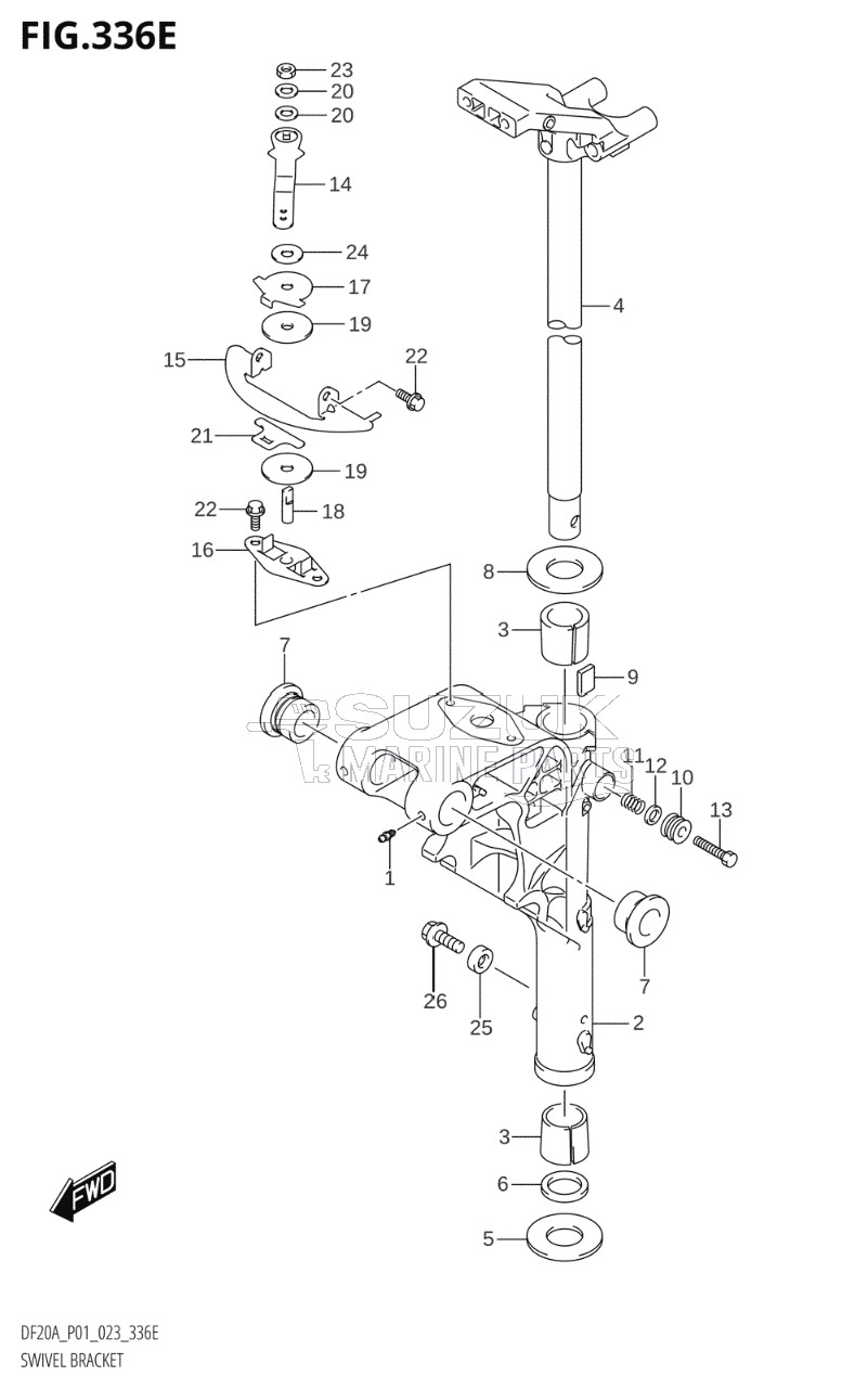 SWIVEL BRACKET (DF9.9BTH,DF20ATH)