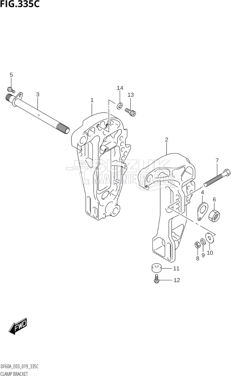 CLAMP BRACKET (DF50AVT,DF60AVT)