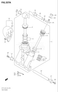 15002F-410001 (2014) 150hp E03-USA (DF150T  DF150TG) DF150 drawing TRIM CYLINDER