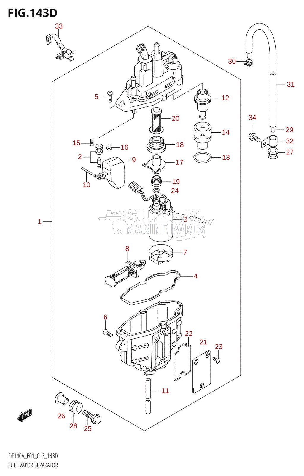 FUEL VAPOR SEPARATOR (DF140AZ:E40)