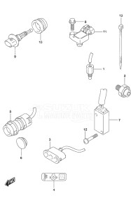 Outboard DF 25A drawing Sensor/Switch Non-Remote Control