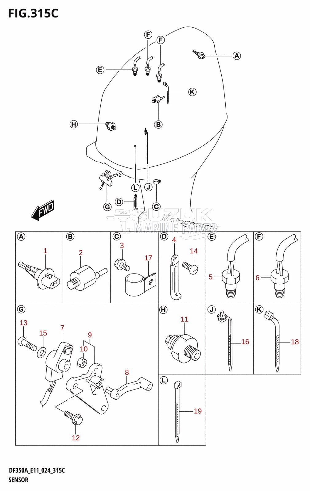 SENSOR (DF350A,DF325A,DF300B)