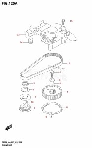 DF300A From 30002P-440001 (E11 - E40)  2024 drawing TIMING BELT