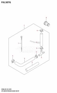 DF50A From 05003F-210001 (E01)  2012 drawing OPT:WATER PRESSURE GAUGE SUB KIT (DF60A:E40)