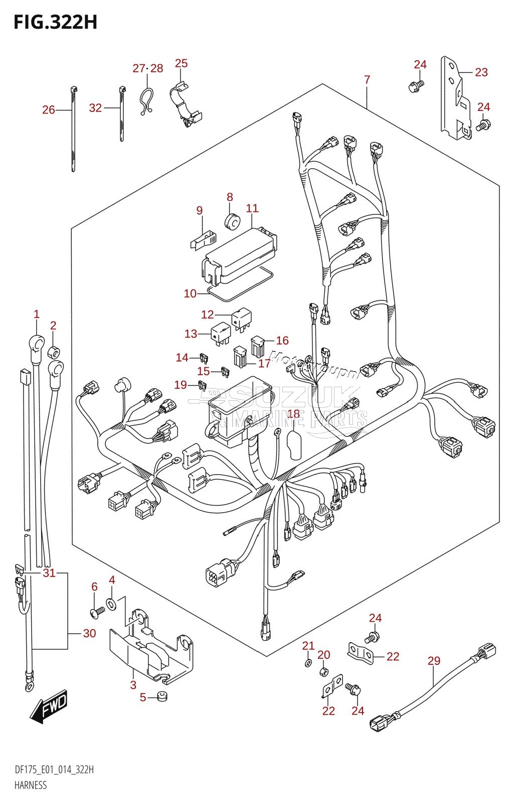 HARNESS (DF150ZG:E40)