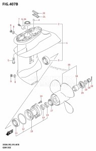 DF15A From 01504F-810001 (P01)  2018 drawing GEAR CASE (DF15A,DF20A,DF20AT,DF20ATH)