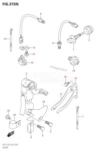 DF175ZG From 17502Z-610001 (E01 E40)  2016 drawing SENSOR (DF175Z:E01)