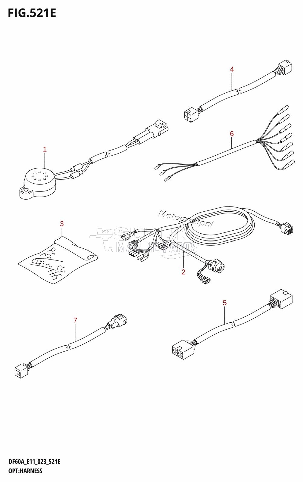 OPT:HARNESS ((DF40AQH,DF40ATH,DF50ATH,DF60AQH,DF60ATH,DF50AVTH,DF60AVTH):022)