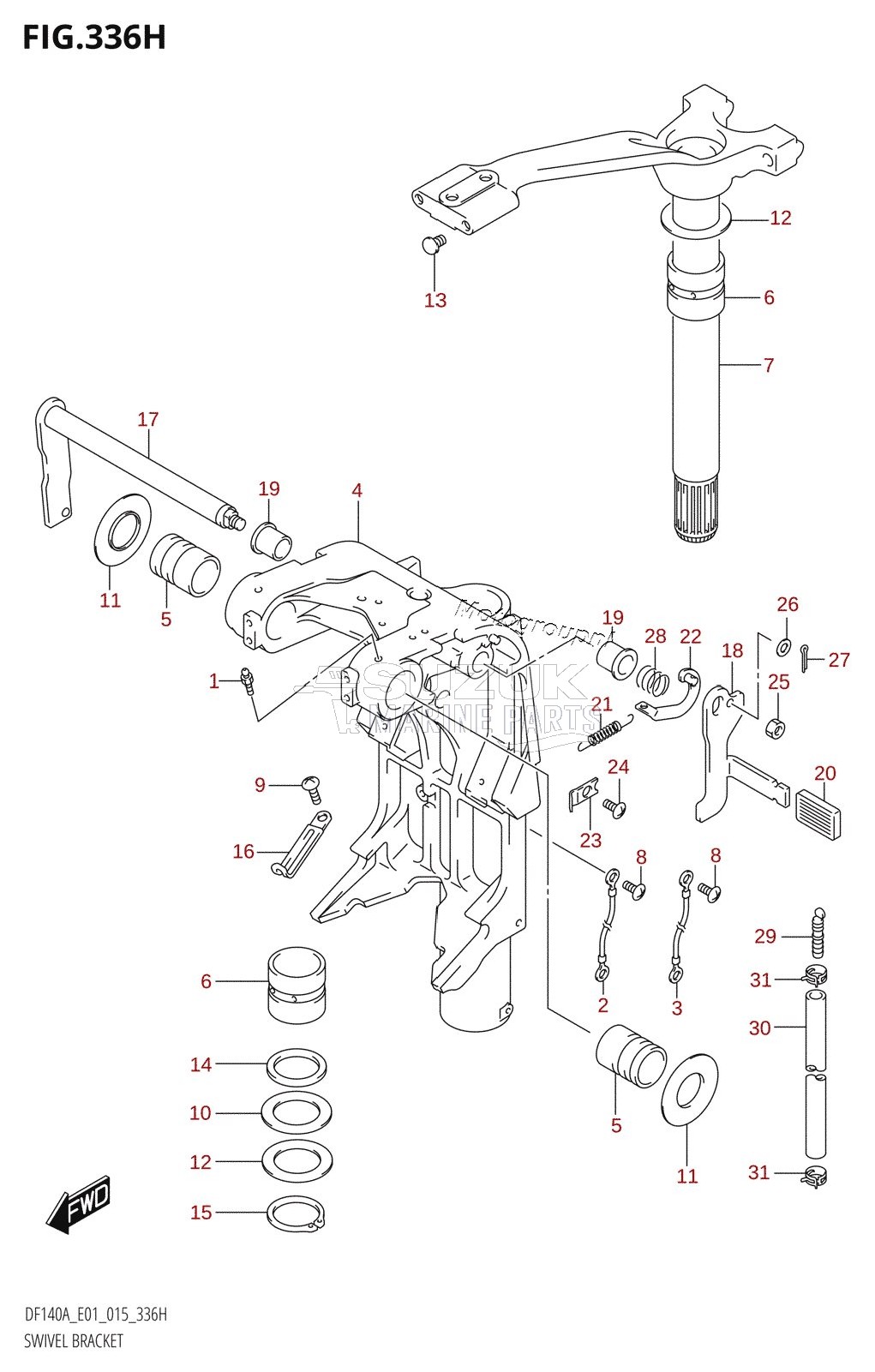 SWIVEL BRACKET (DF140AZ:E01)