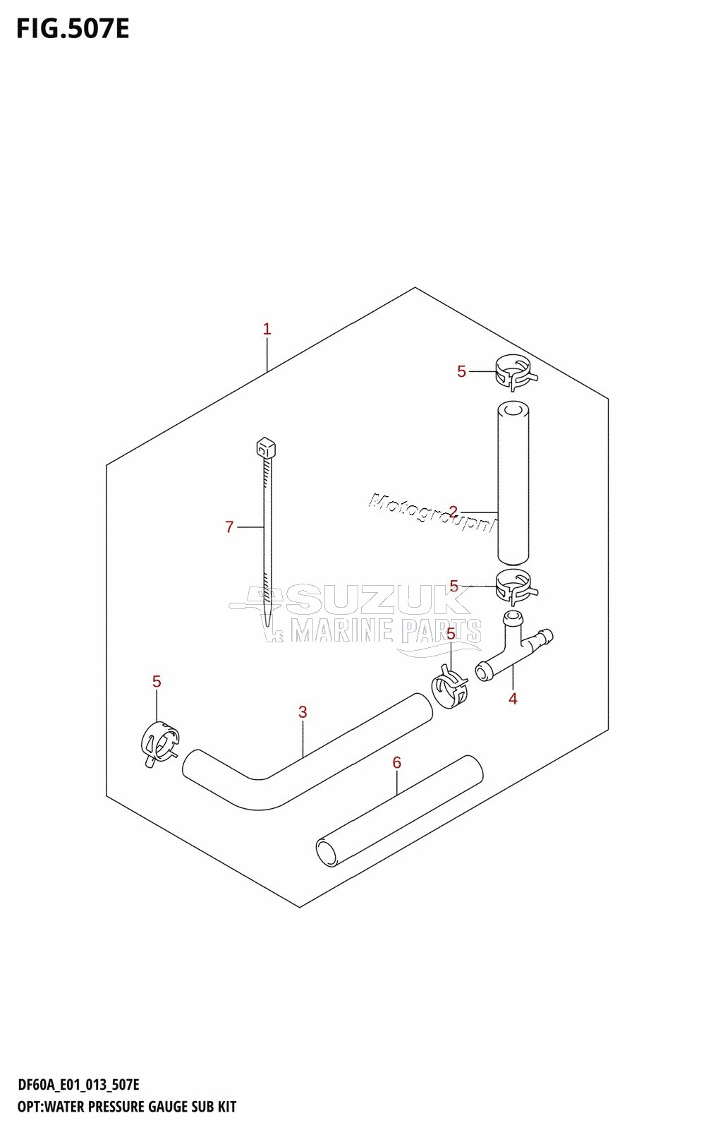 OPT:WATER PRESSURE GAUGE SUB KIT (DF40AQH:E01)