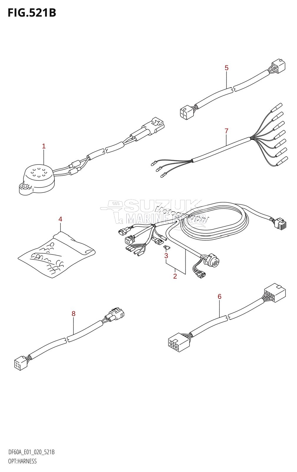 OPT:HARNESS (DF40AQH,DF40ATH,DF50ATH,DF60AQH)