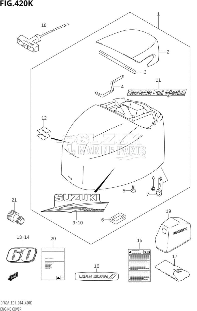 ENGINE COVER (DF60AQH:E40)