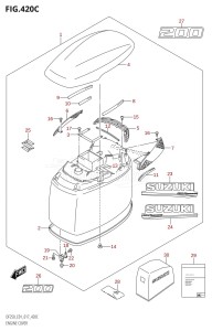 DF225T From 22503F-710001 (E01 E40)  2017 drawing ENGINE COVER (DF200T:E40,DF200Z:E40)