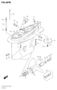 15002Z-040001 (2020) 150hp E40-Costa Rica (DF150WZ  DF150WZ) DF150 drawing GEAR CASE (DF150WZ)