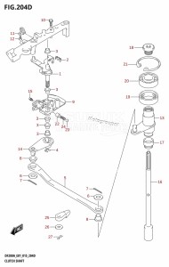 DF200AZ From 20003Z-510001 (E01 E40)  2015 drawing CLUTCH SHAFT (DF200AZ:E40)