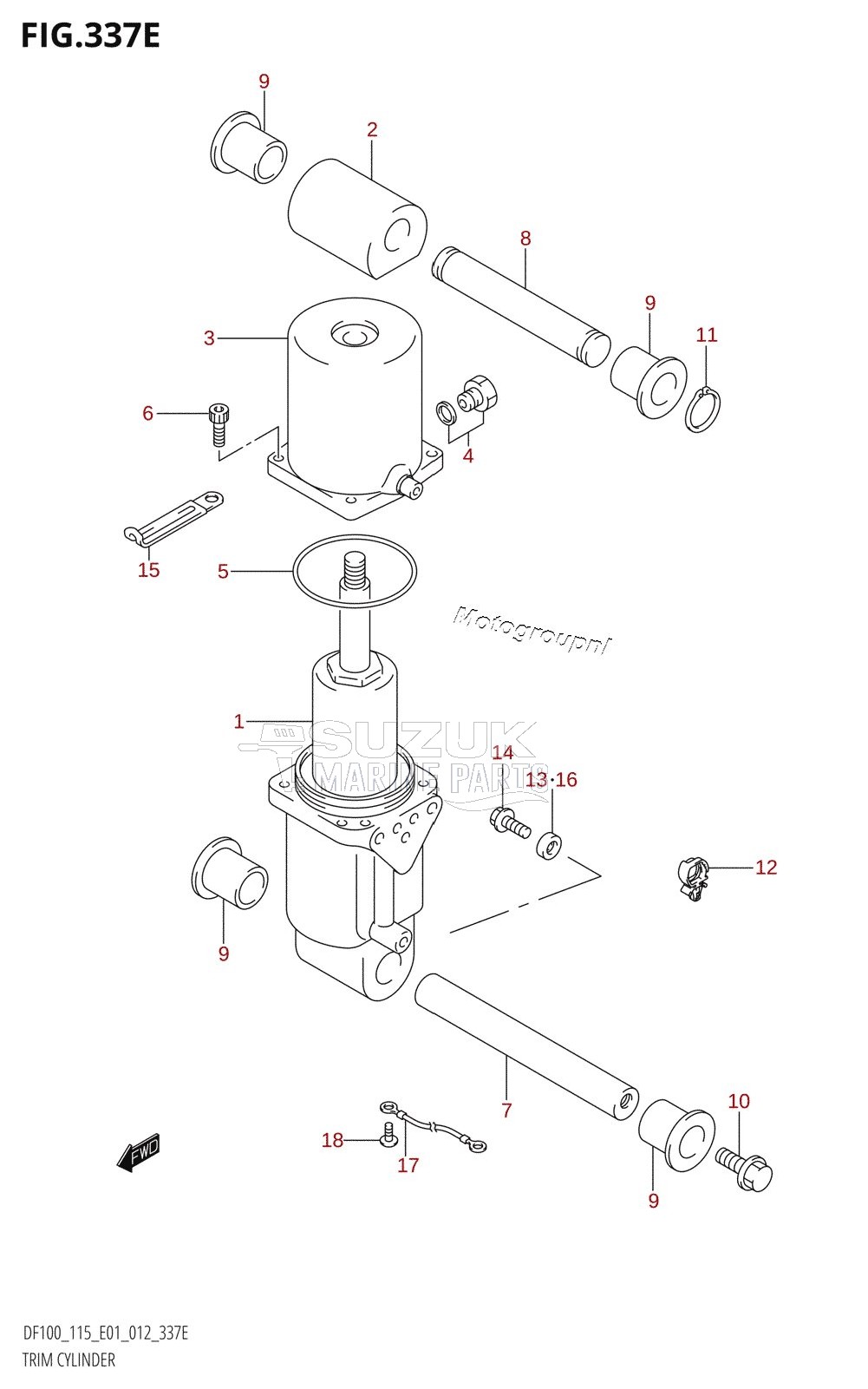 TRIM CYLINDER (DF115Z:E01)