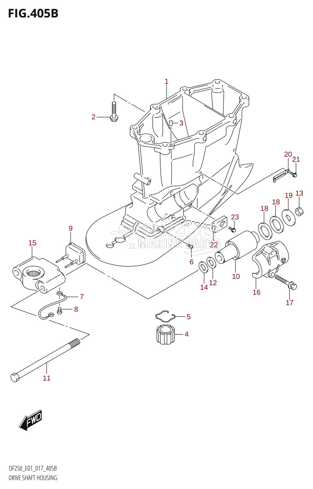 DRIVE SHAFT HOUSING (DF200Z:E40:X-TRANSOM)