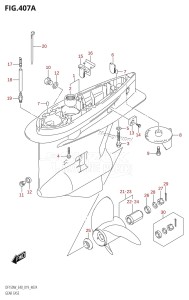 DF150 From 15002Z-910001 (E40)  2019 drawing GEAR CASE (DF150WT)