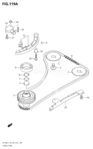 14003Z-410001 (2014) 140hp E01-Gen. Export 1 (DF140AZ) DF140AZ drawing TIMING CHAIN