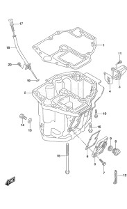 Outboard DF 90A drawing Oil Pan