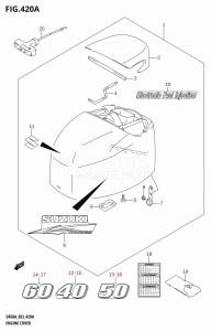 DF60A From 06002F-110001 (E03)  2011 drawing ENGINE COVER