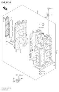 14003Z-610001 (2016) 140hp E01-Gen. Export 1 (DF140AZ) DF140AZ drawing CYLINDER BLOCK (DF140AT:E40)